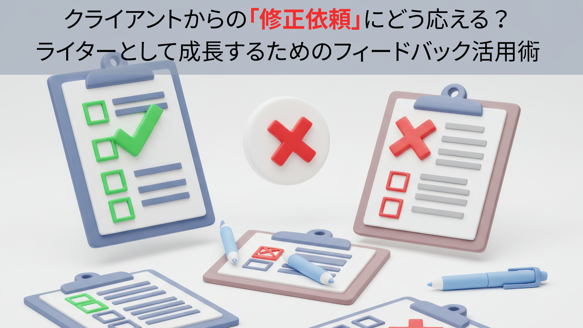 クライアントからの「修正依頼」にどう応える？ライターとして成長するためのフィードバック活用術